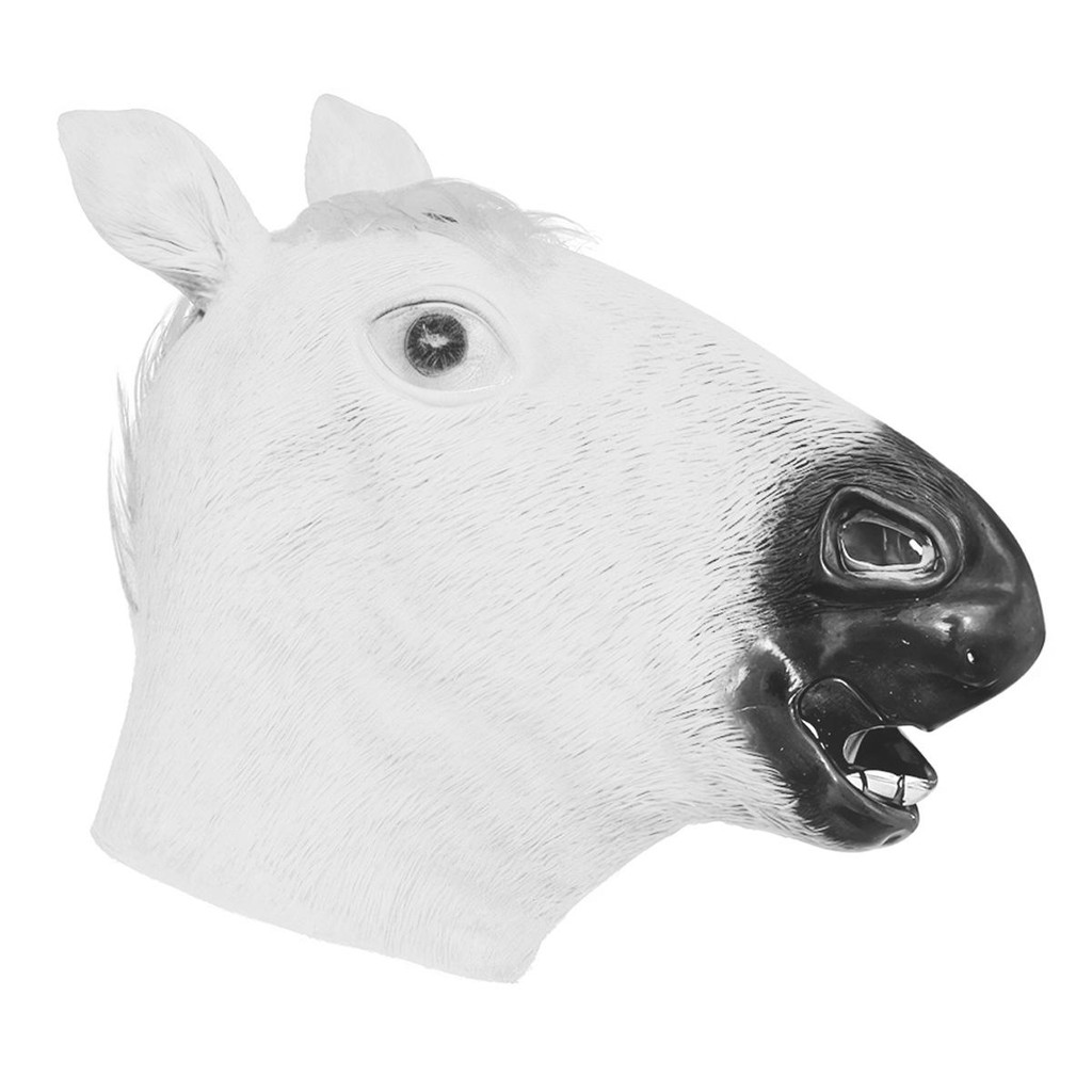 Máscara Cavalo ou Unicórnio em Latex de Halloween