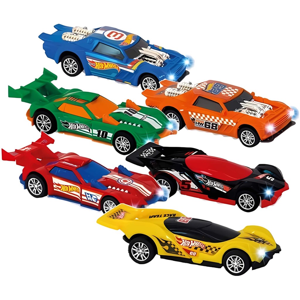 Brinquedo Infantil Carrinho de Fricção Hot Wheels Fast Racer Sortido e Unitário Multikids -BR2084