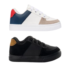 Combo Infantil Masculino 2 Pares Tênis Casual Menino Funfy Escolar Casual Confortável