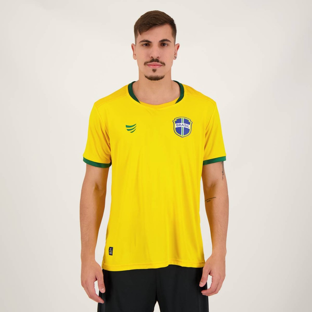 Camisa Super Bolla Copa Ouro Brasil Amarela - Sports & Outdoors