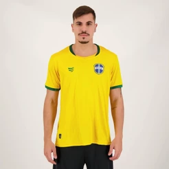 Camisa Super Bolla Copa Ouro Brasil Amarela