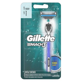 GILLETTE APARELHO DE BARBEAR MACH3 ACQUA-GRIP em Oferta na Shopee