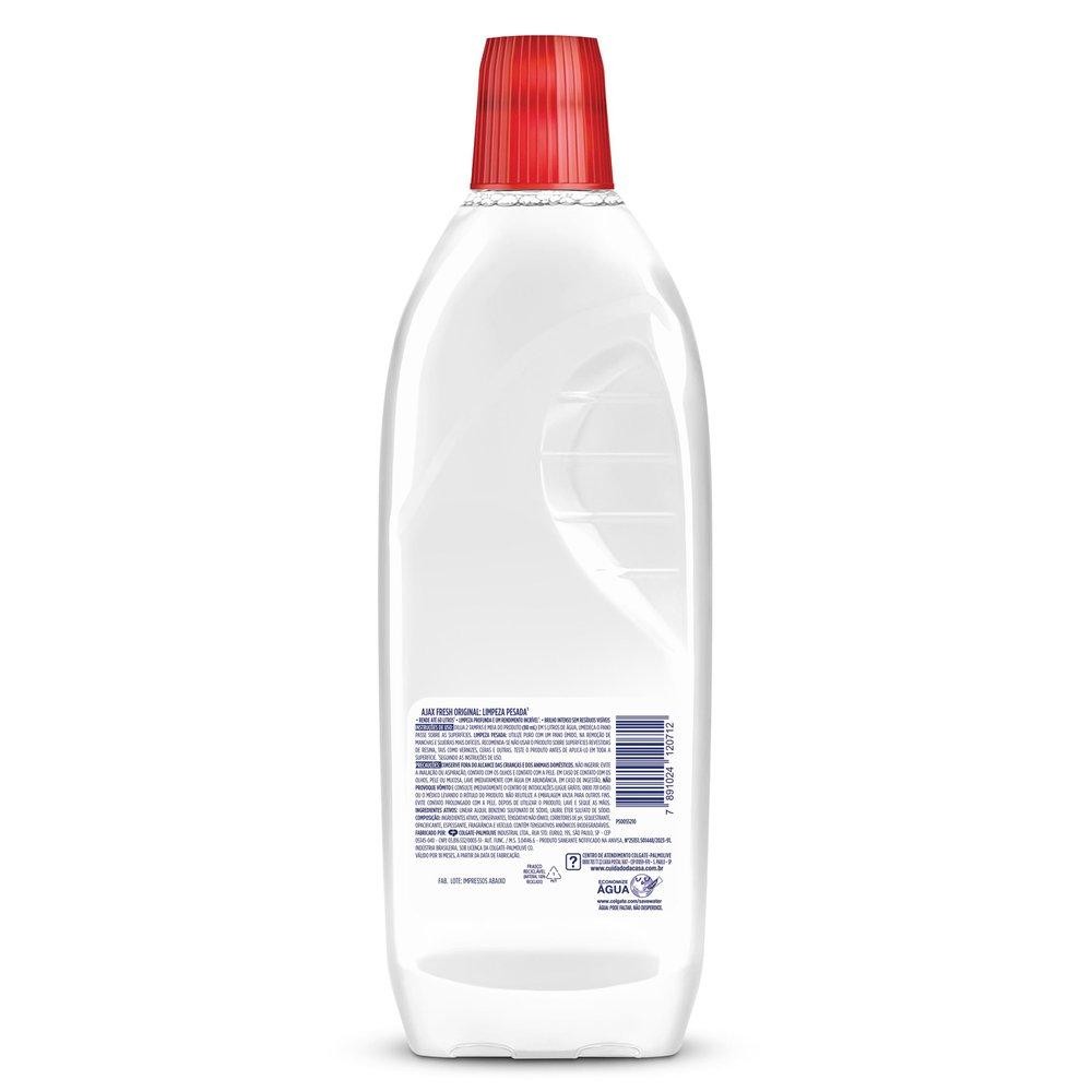 Detalhes do Kit com 5 Limpador Diluível Ajax Fresh 1L Cada