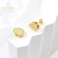 Brinco Delicado Elegante Antialérgico Folheado a Ouro 18k Gota Zircônia Cravejada Luxo