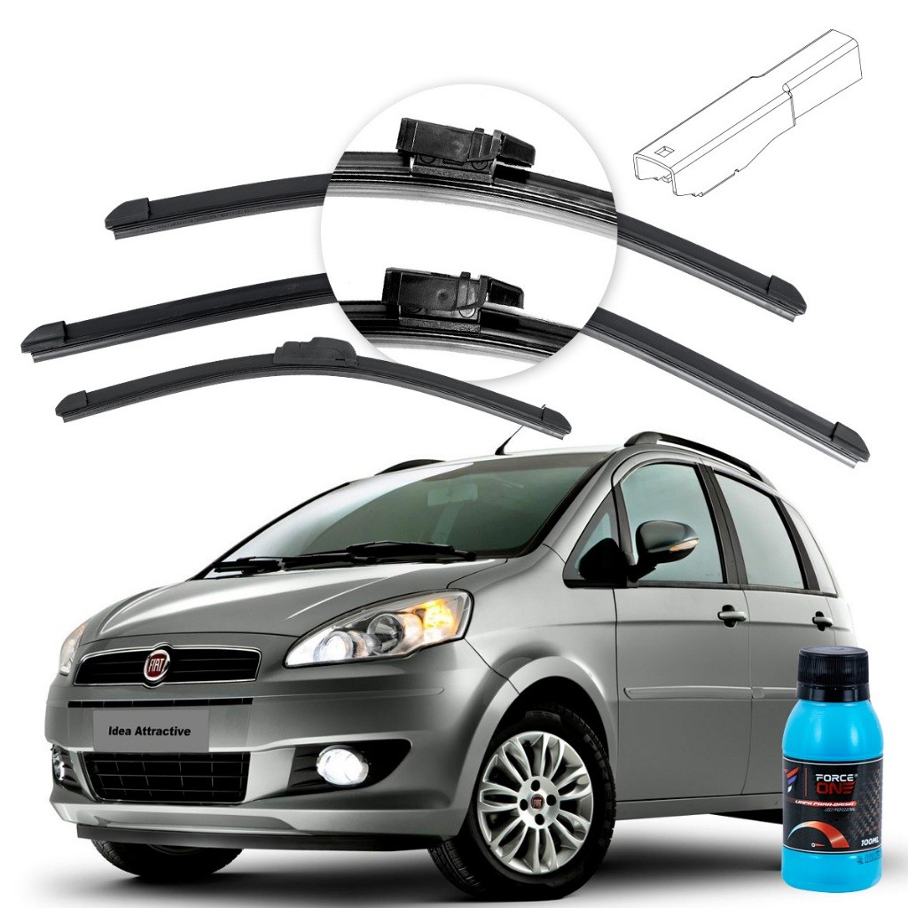 Palheta Limpador de Parabrisa Fiat Idea ano 10 a 14 Especifica Dianteiro e Traseiro em Oferta na Shopee