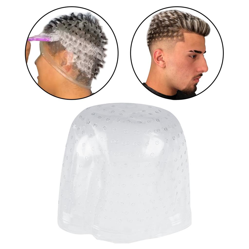 Touca para Reflexo Alinhado Profissional Silicone Transparente Mechas Luzes Cabelo Leon Barber