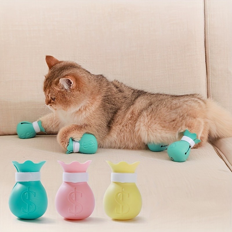 Sapato Botinha Sapatinho Para Pet Gato Cachorro De Silicone A Prova D´água 4 Patas Banho