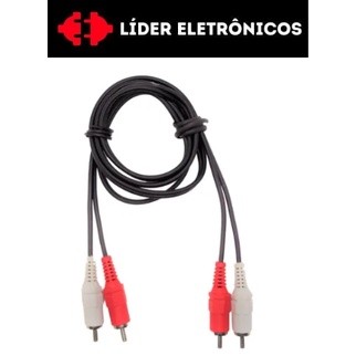 Cabo RCA 2x2 Áudio Vermelho/Branco COM 1,5M em Oferta na Shopee