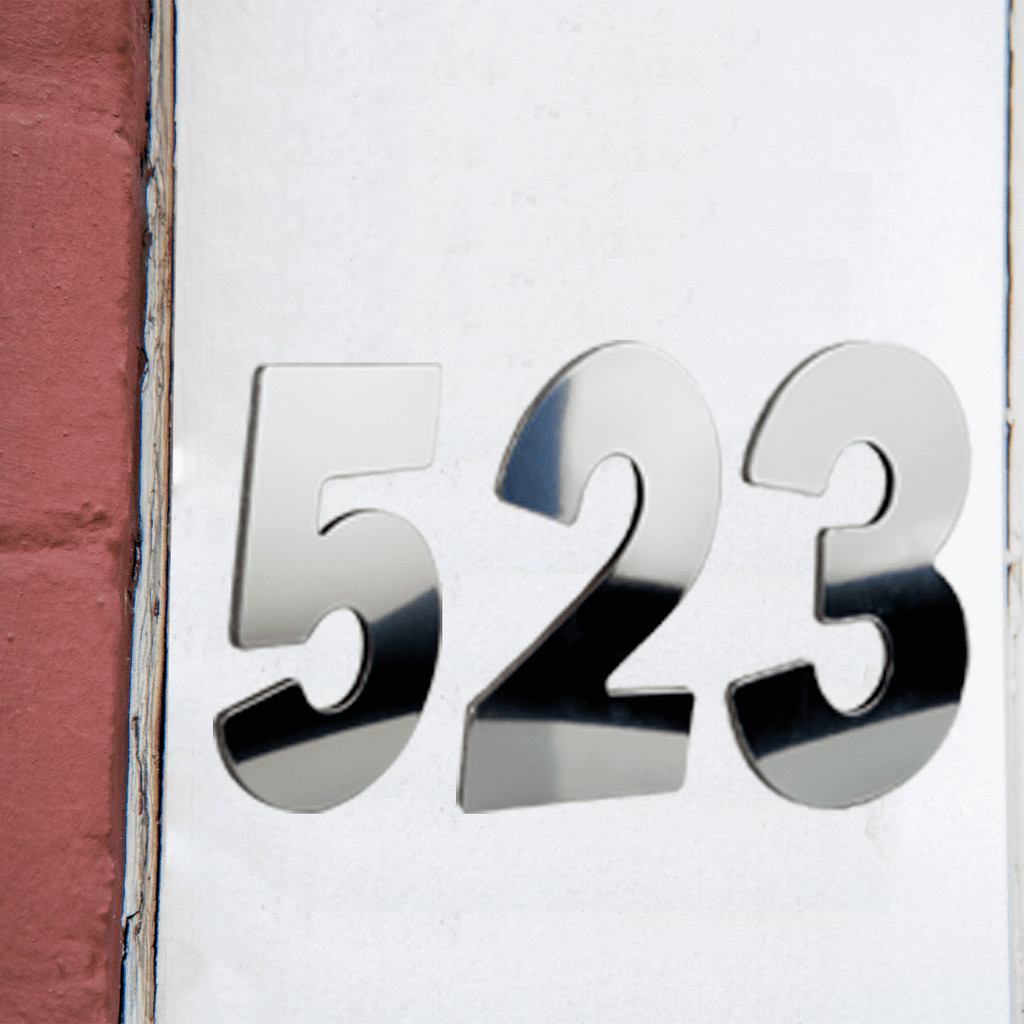 Números e Letras para casa residência fachada porta numero endereço Cromado Espelhado - 4633 em Oferta na Shopee