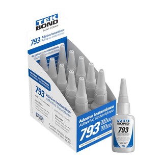 Cola instantânea 793 20g - bico antientupimento - média viscosidade - caixa com 10 - tekbond em Oferta na Shopee