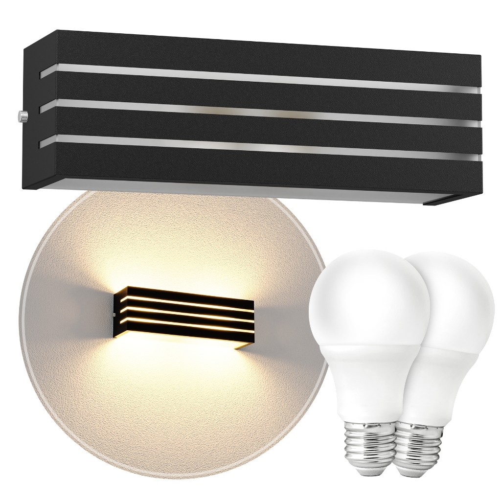 Arandela Frisada Externa Parede Muro + LED E27 MF108