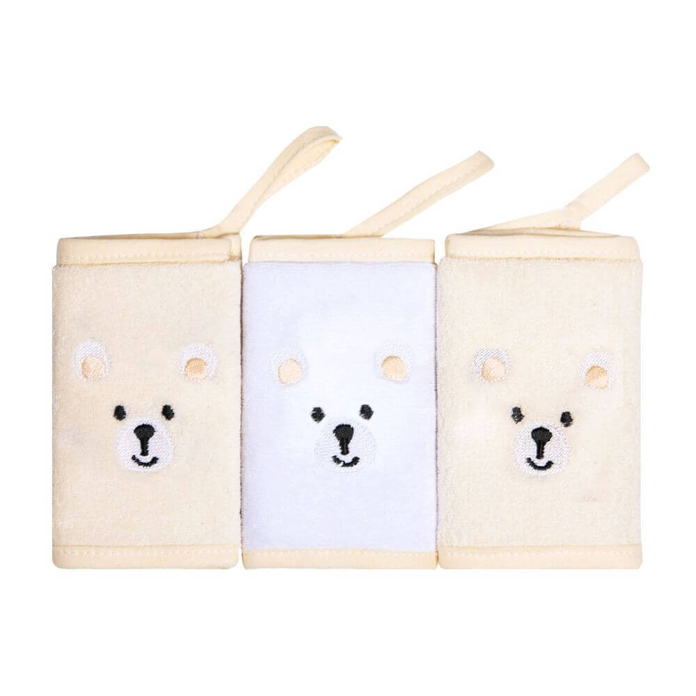 Kit Pano De Boca Papi Bordados Com Prendedor Urso - 03 Peças em Oferta na Shopee