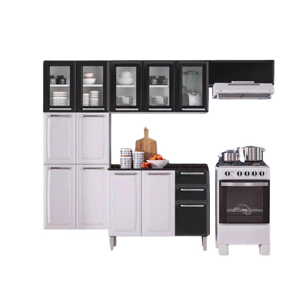 Cozinha Itatiaia Luce Compacta 4 Pecas 5 Vidros Preto em Oferta na Shopee