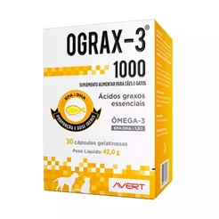 OGRAX-3 1000MG 30 CÁPSULAS PARA CÃES E GATOS