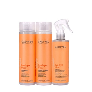 Kit Cadiveu Professional Bye Bye Frizz Shampoo Condicionador e Selagem Gradativa (3 produtos) em Oferta na Shopee