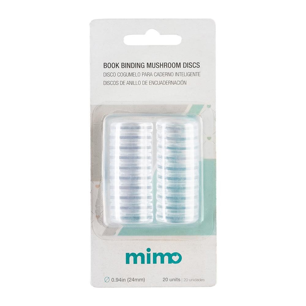 Disco Cogumelo para Caderno Inteligente Transparente Mimo - 24 mm - 20 Unids em Oferta na Shopee