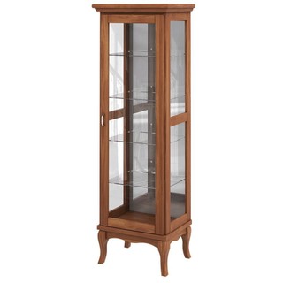 Cristaleira Decorativa com Nicho Sala de Estar Bragi Madeira Maciça Imbuia G42 - Gran Belo em Oferta na Shopee