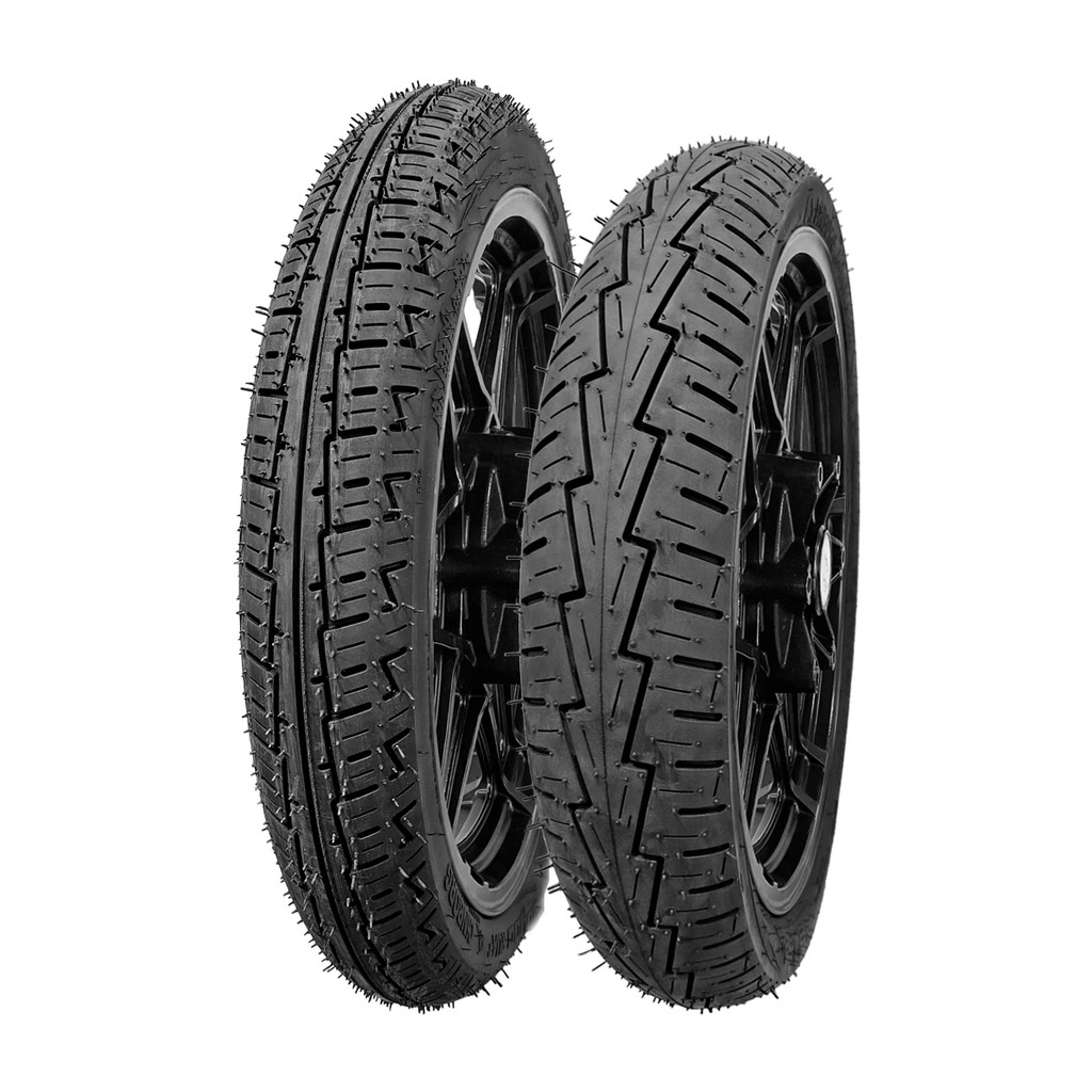 Par de Pneus Biz Pop 80/100-14 + 60/100-17 Cinborg Parrudo Rua