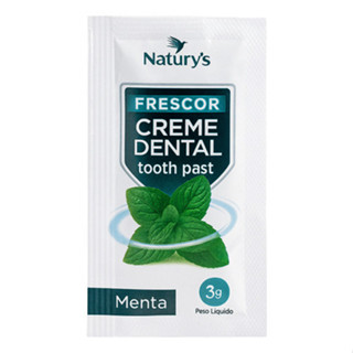 100 Creme Dental Sachê 3g Natutys Menta Hotel E Ação Social. em Oferta na Shopee