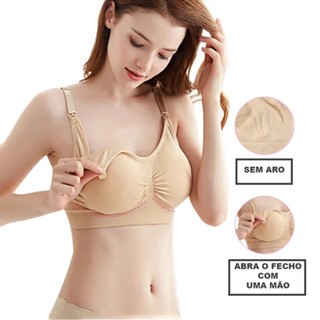 Sutia Amamentação Reforçado Lingerie Roupa Maternidade Renda Sem Bojo Gestante Pós Parto em Oferta na Shopee