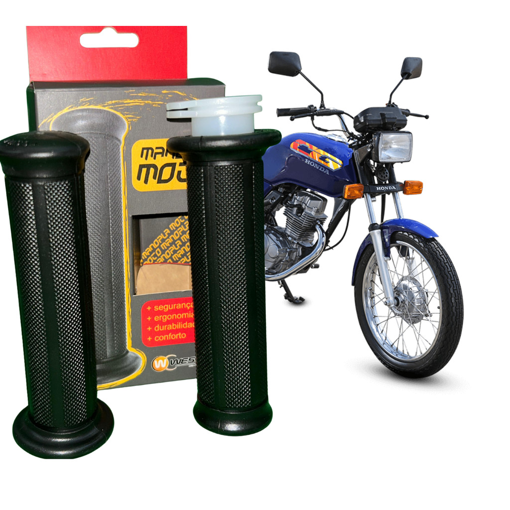 Manoplas Modelo Original Wester para Honda CG 125 (1976-1999) com Roldana