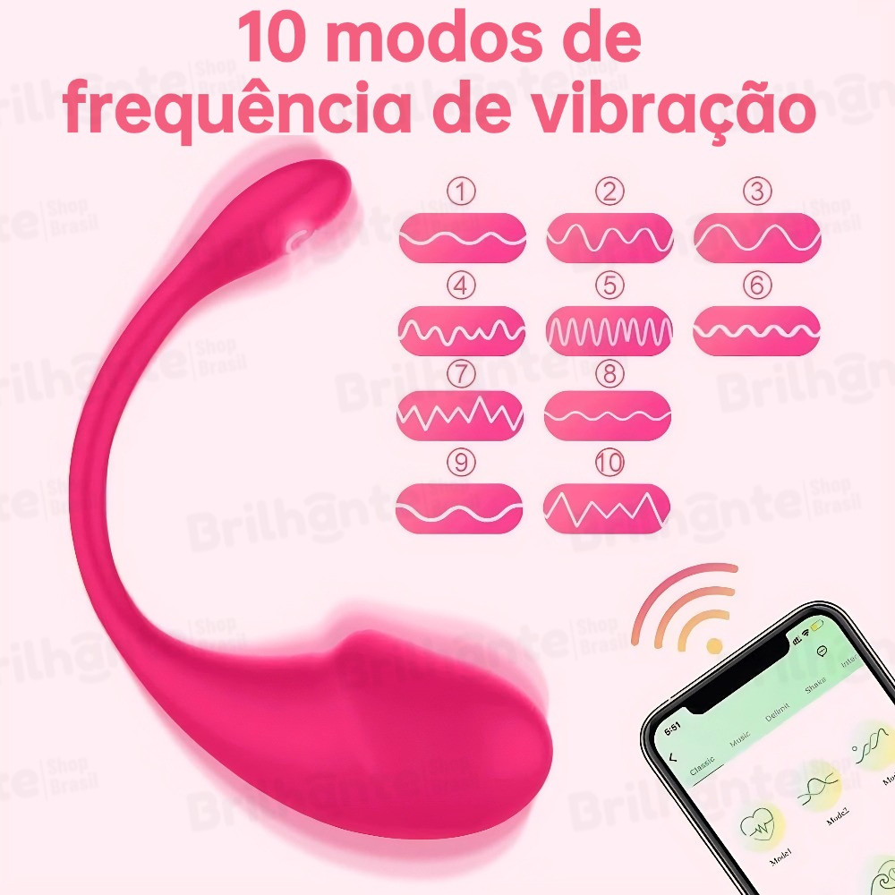 Vibrador Feminino Casal Bluetooth Controle no Celular a Distância Via App Discreto Recarregável Via Usb em Oferta na Shopee