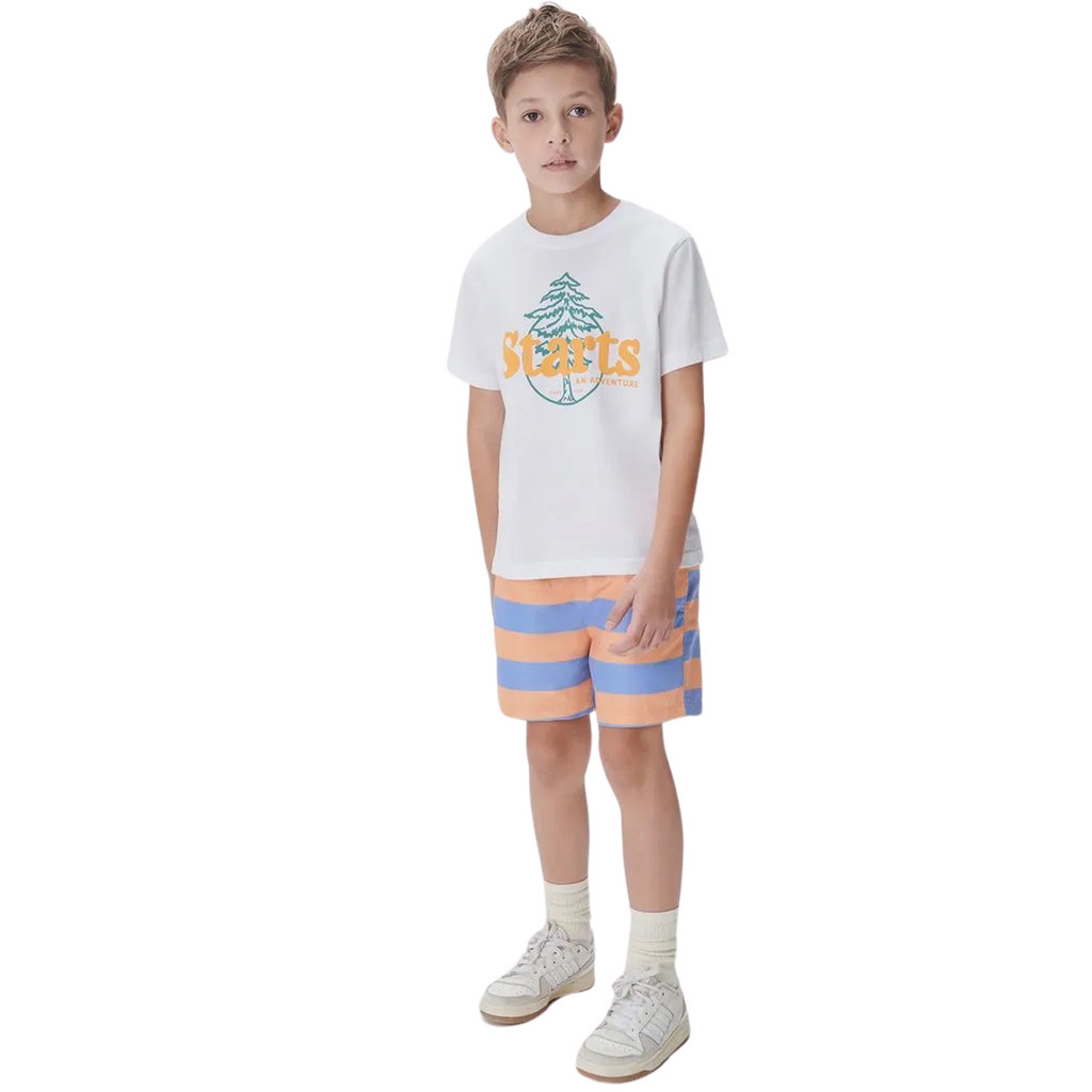Camiseta Infantil Hering Estampada Starts Branca