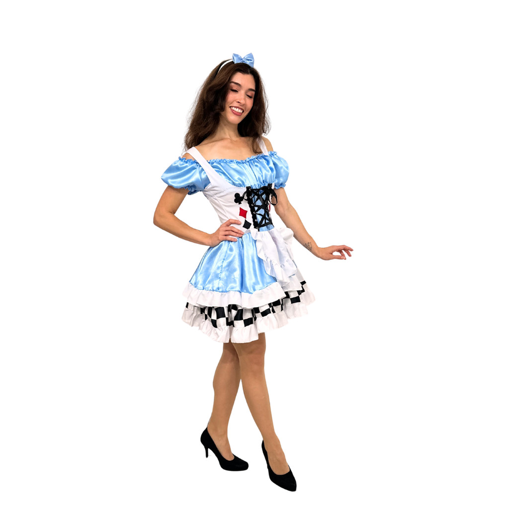 Fantasia da Alice no Pais das Maravilhas Adulto Luxo Cosplay — imagem 2 de 2