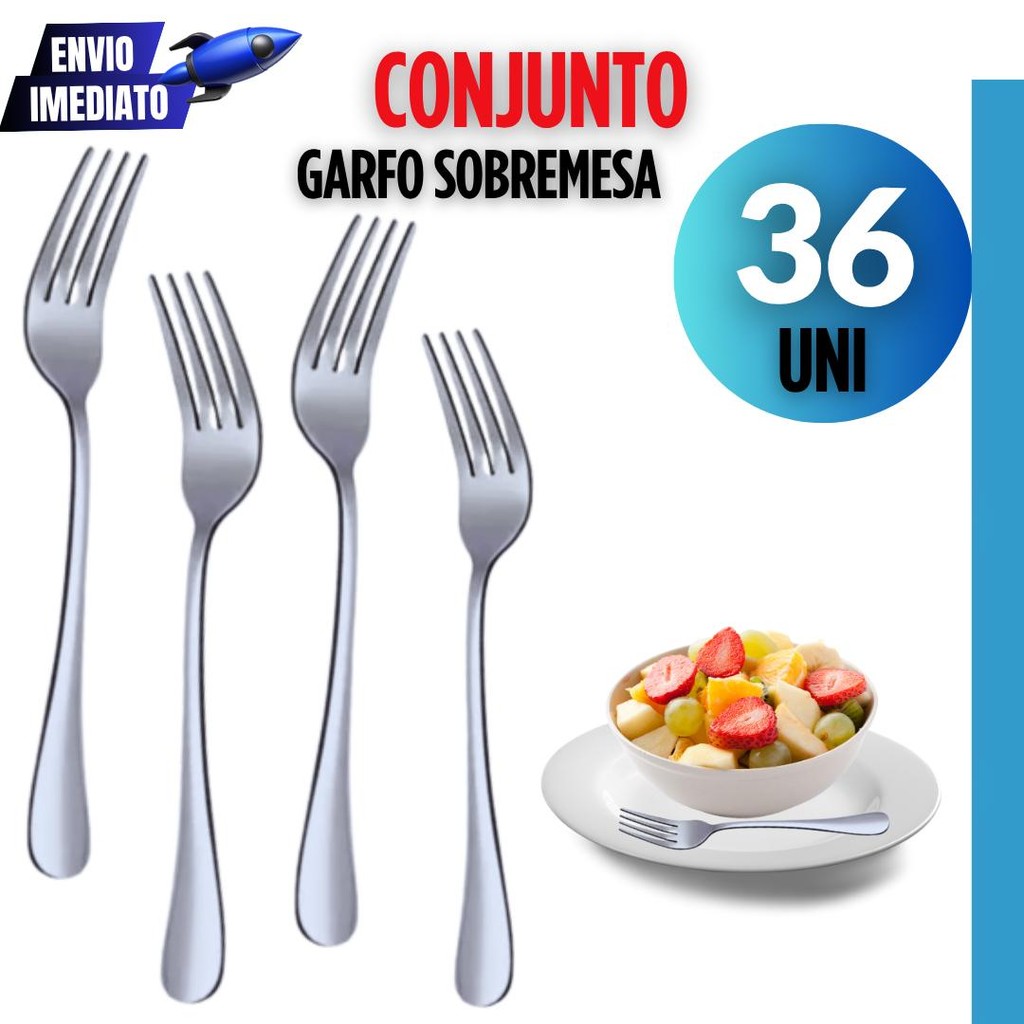 Kit 36 Peças Garfos Sobremesa Garfo Utilidade Garfo Inox Jogo Garfos Cozinha Rrestaurante Buffet