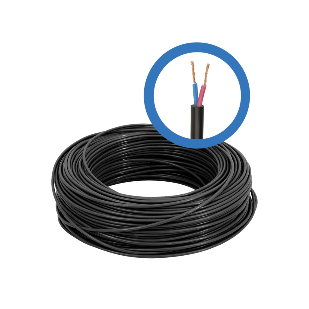 CABO PP 1,5 MM FLEXÍVEL CABO PP 2X1,5MM FIO PARA EXTENSÃO ROLO 50 METROS 100 METROS