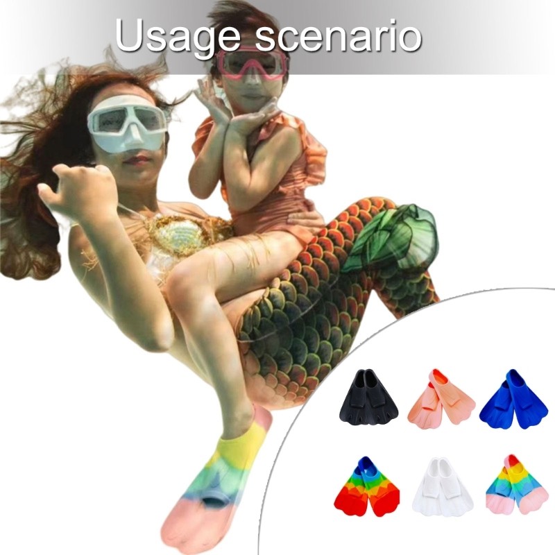 KIN Nadadeiras De Mergulho Curtas Antiderrapantes Barbatanas Silicone Textura Natação Perfeitas Para Adultos Nãos