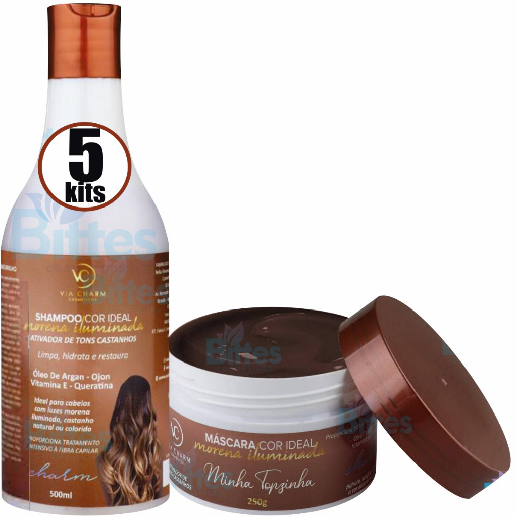 5 KIT MORENA ILUMINADA VC COSMÉTICOS ATIVADOR DE TONS CASTANHOS