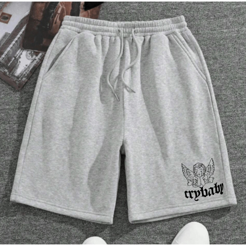 Bermuda Masculina Moletom Confortável Verão Baby Anjo Novo Short