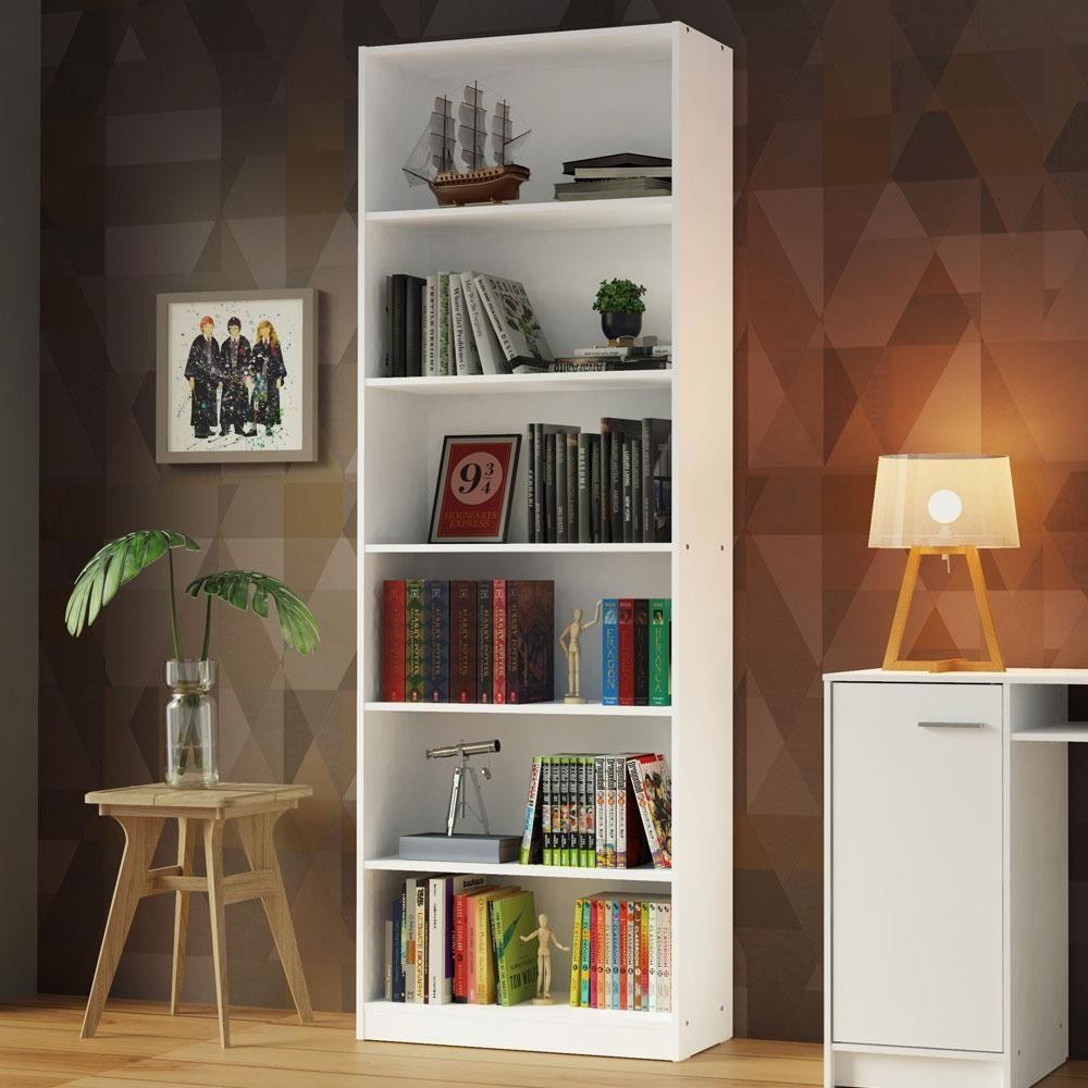 Estante Livreiro Madesa com 6 Nichos - Branco