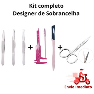 Kit Para Designer De Sobrancelhas/3ponta diferente-3-Ponta Reta/Navalha p/ Designer de Sobrancelha em Oferta na Shopee