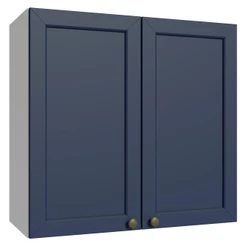 Armário Aéreo 70 cm 2 Portas Branco/Azul Vik Madesa