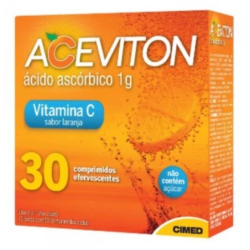 Aceviton Vitamina Cimed C 1g 30 Cpr Efervescentes em Oferta na Shopee
