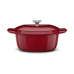 Panela de Ferro Fundido Esmaltado Caçarola Electrolux Expert 24cm Vermelha