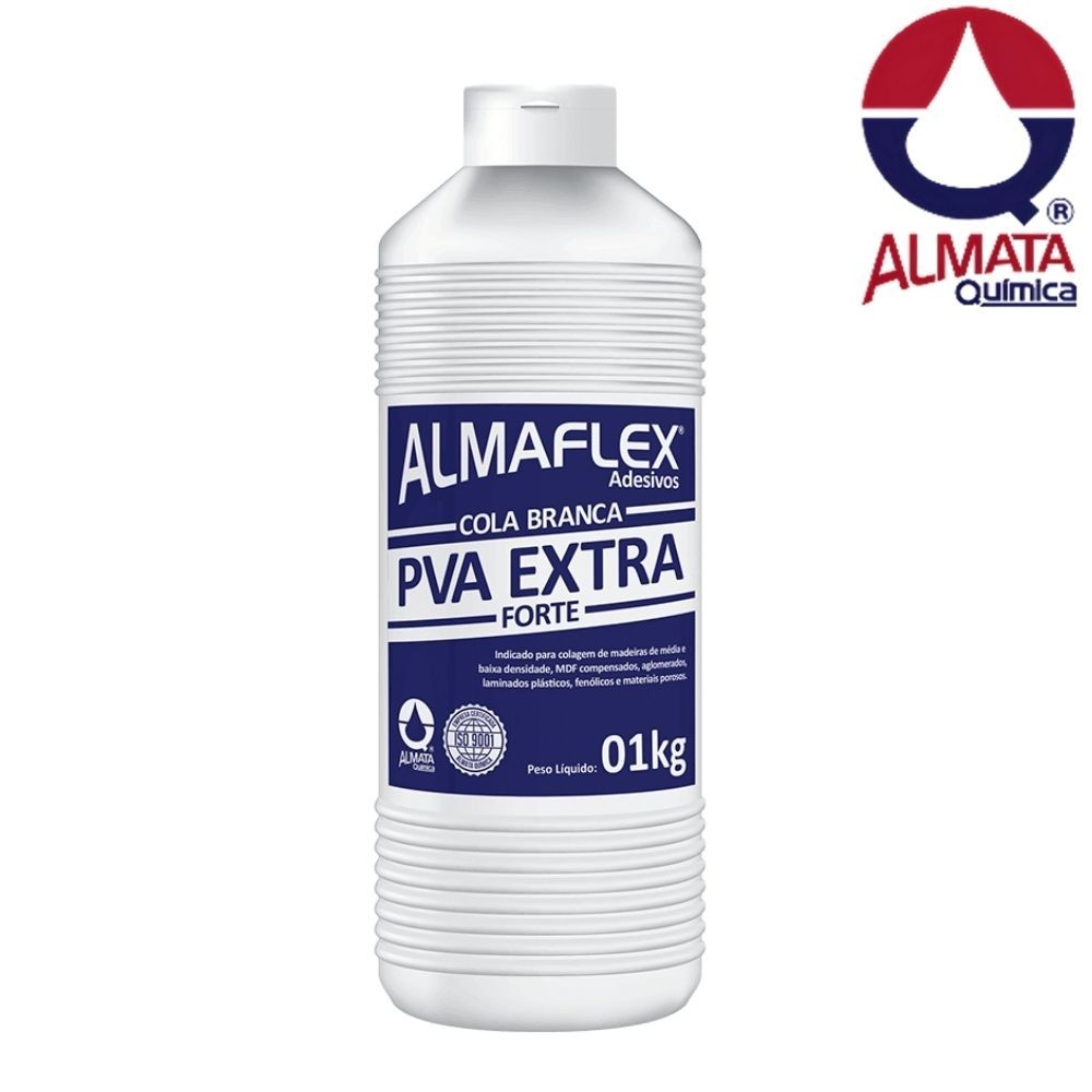 Cola Almaflex PVA Extra Forte 768 – 1kg | Resistência Profissional para Madeira, MDF