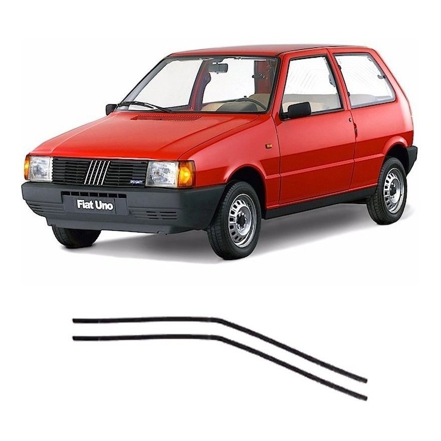 Par Borracha Pingadeira Superior Porta Fiat Uno 2 Portas