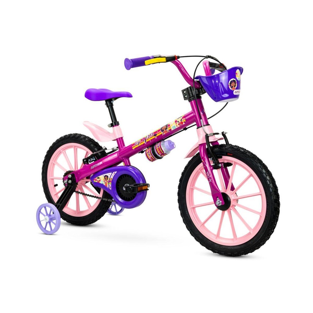 Bicicleta Infantil Aro 16 com Rodinhas Top Girl Nathor em Oferta na Shopee