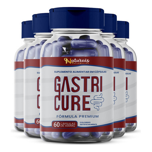 5x Gastri Cure 300 Capsulas Original - Compre Com Segurança