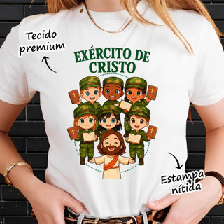 Camiseta Camisa T-shirt 30.1 Adulto e Infantil Unissex Ministério Infantil Exército de Cristo Envio imediato