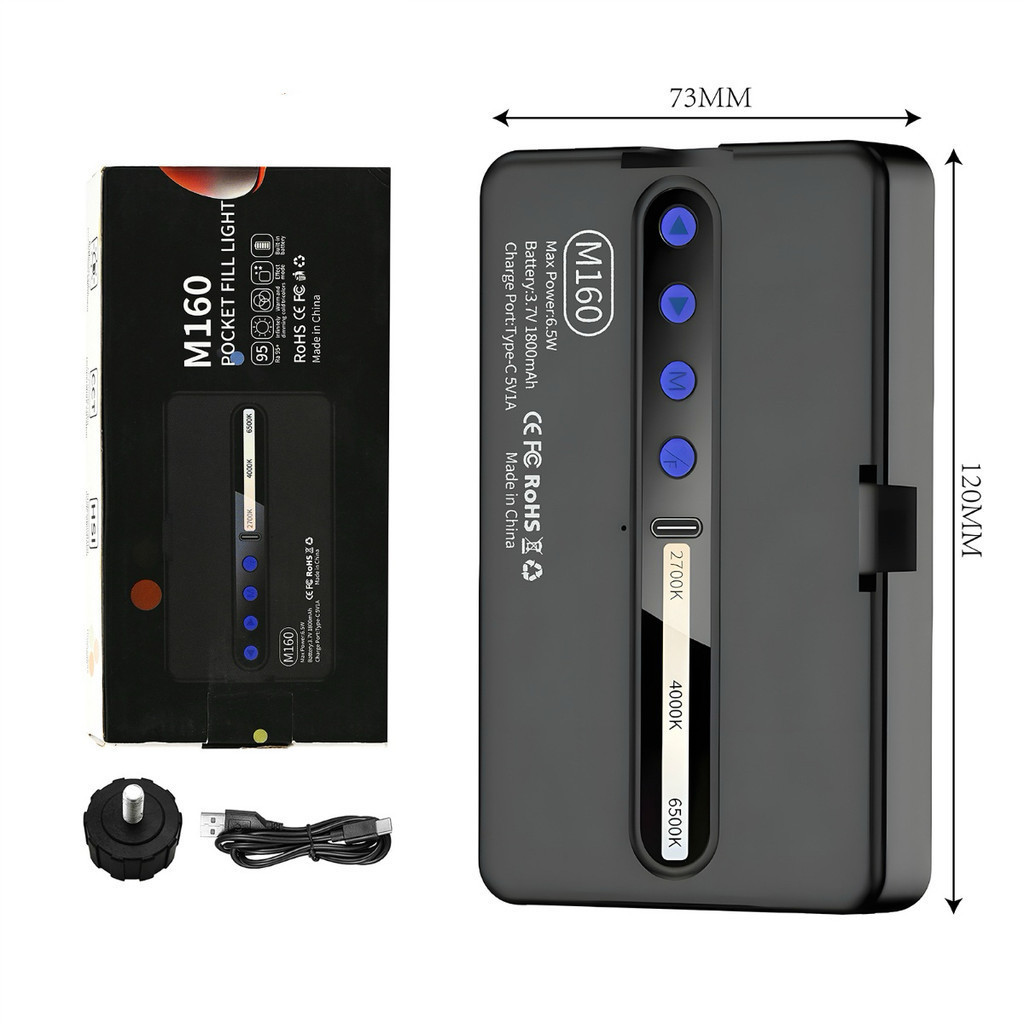 Luz de preenchimento e luz quente para fotografia LED RGB 2700k-6500k Luz fotográfica profissional portátil recarregável