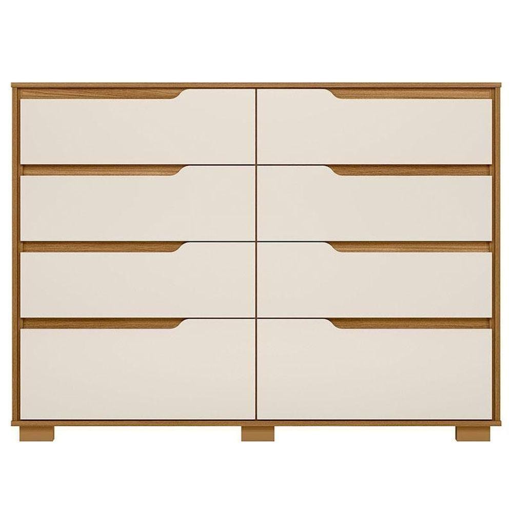 Cômoda Gaveteiro Georgia Na Cor Freijó Off White - Moval em Oferta na Shopee