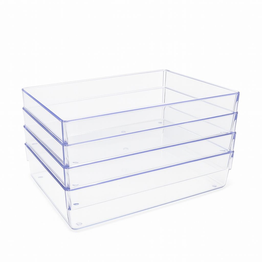 Kit 4 peças Organizadores Multiuso Modular Acrilico Grande em Oferta na Shopee