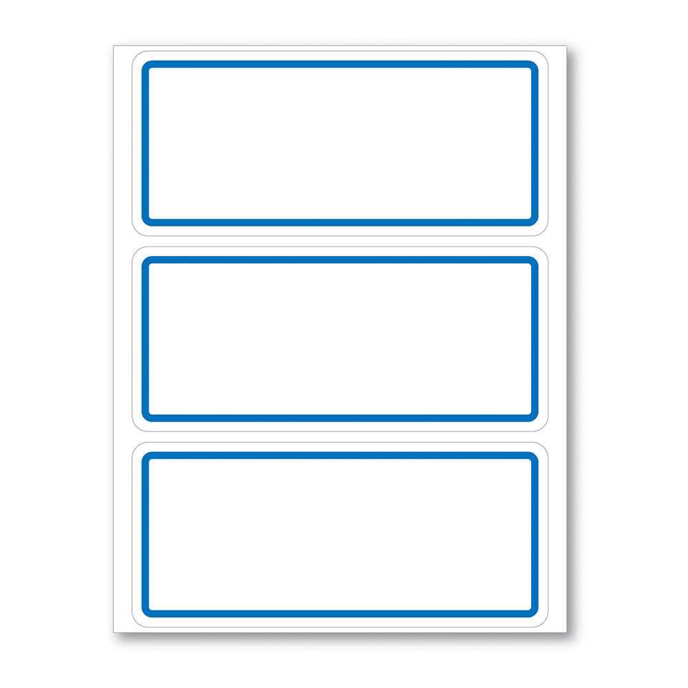 Etiqueta escolar sem pauta e tarja azul OP3578 com 15 unidades Pimaco - Stationery