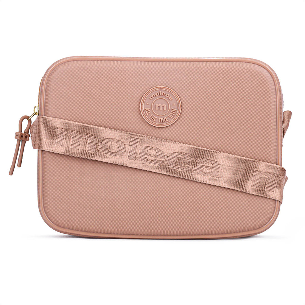 Bolsa Moleca Transversal Retangular Nude - Feminino