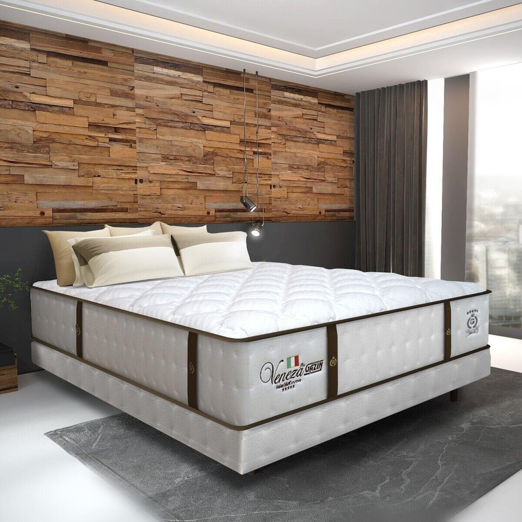 Cama Box Conjugado Casal com Colchão (138x69x188) Veneza II Gazin CR35309 Branco