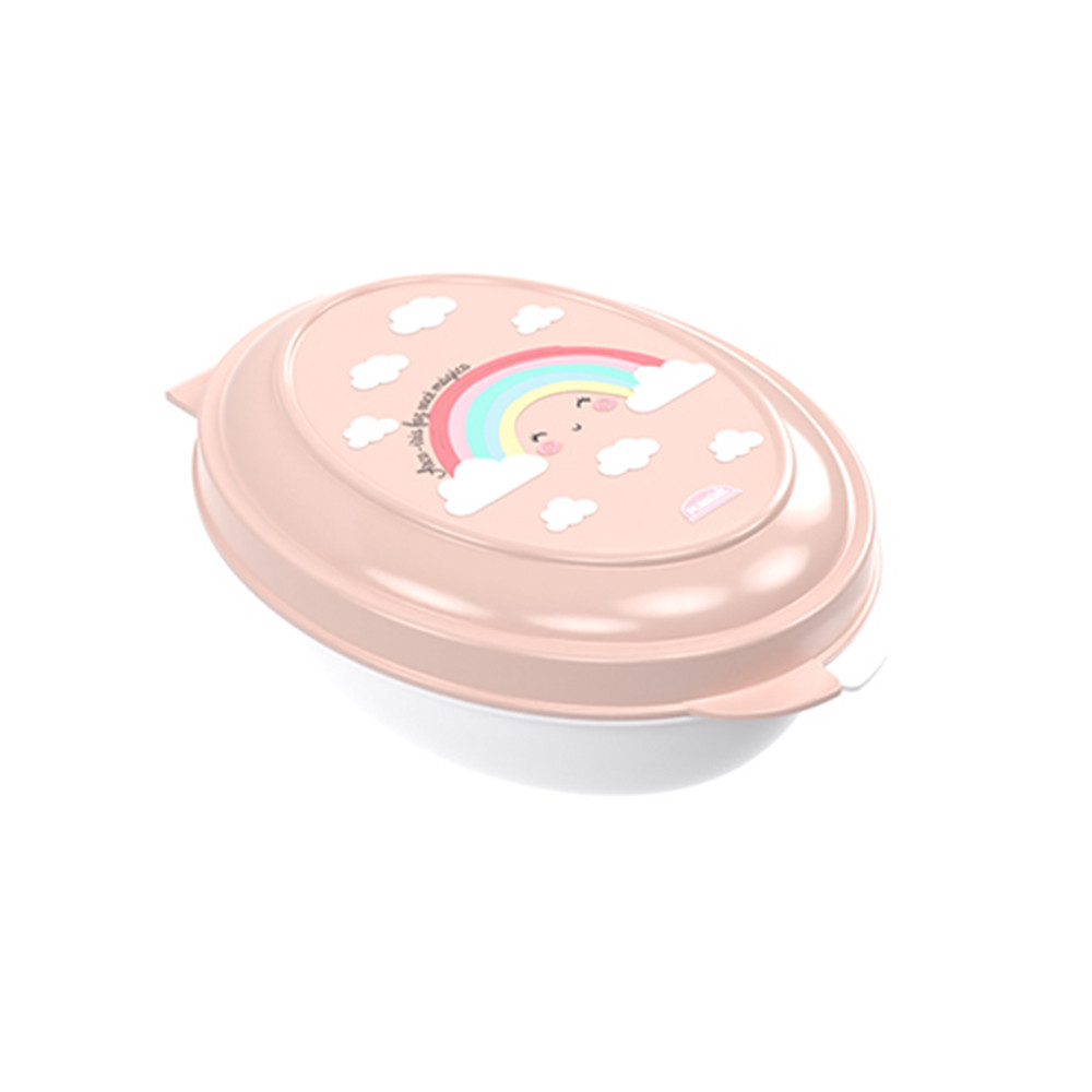 Saboneteira Bebê Plasútil Estampa Arco Íris 180ml Rosa em Oferta na Shopee